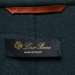 مملوكة مسبقًا Loro Piana Navy Blue Cashmere Zip Up Jacket Zip Up M