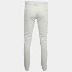 مملوكة مسبقًا Loro Piana White Denim Regular Fit Jeans M/Waist 35"