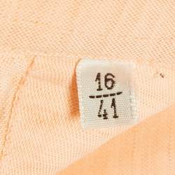 مملوكة مسبقًا Loro Piana Peach Cotton & Linen Button Front Shirt L