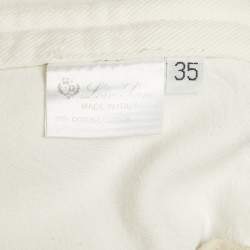 مملوكة مسبقًا Loro Piana White Denim Regular Fit Jeans M/Waist 33"