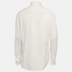 Pre Owned قميص لورو بيانا قطن وكتان أزرار أمامية وردي مقاس كبير