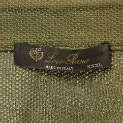 مملوكة مسبقًا Loro Piana Green Pique Cotton Long Sleeve Polo T-Shirt 4XL