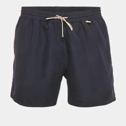 مملوكة مسبقًا Loro Piana Navy Blue Crepe Swim Shorts XL