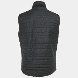 Pre Owned Loro Piana Grey/Green Wool and Nylon Reversible Vest S