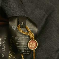 Pre Owned Loro Piana Grey/Green Wool and Nylon Reversible Vest S