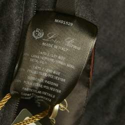 Pre Owned Loro Piana Grey/Green Wool and Nylon Reversible Vest S