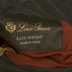 Pre Owned Loro Piana Grey/Green Wool and Nylon Reversible Vest S