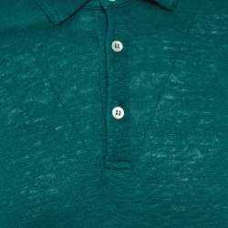 Pre Owned تي شيرت بولو لورو بيانا جيرسي أخضر مقاس كبير (لارج)