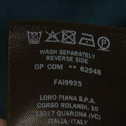 Pre Owned Loro Piana Teal Blue Jersey Polo T-Shirt M