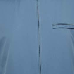 مملوكة مسبقًا سترة واقية من الأمطار نايلون أزرق لورو بيانا مقاس كبير جدًا