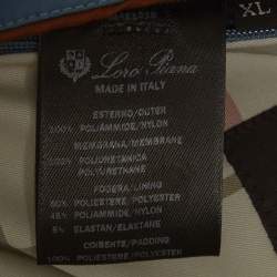 مملوكة مسبقًا سترة واقية من الأمطار نايلون أزرق لورو بيانا مقاس كبير جدًا