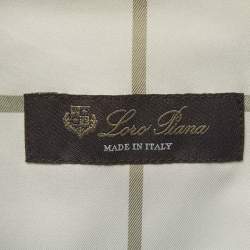 مملوكة مسبقًا سترة واقية من الأمطار نايلون أزرق لورو بيانا مقاس كبير جدًا