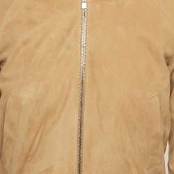 Pre Owned Loro Piana Brown Suede Bomber Jacket S
