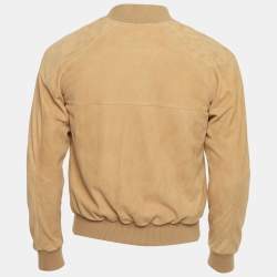 Pre Owned Loro Piana Brown Suede Bomber Jacket S