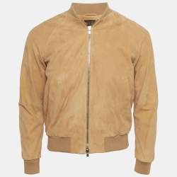 Pre Owned Loro Piana Brown Suede Bomber Jacket S