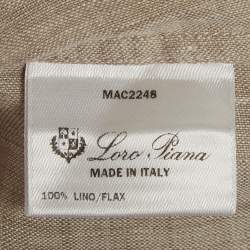 Pre Owned Loro Piana Beige Linen Button-Down André Shirt L
