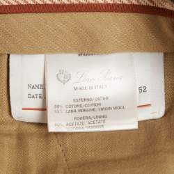 Pre Owned Loro Piana Navy Blue Gabardine Slim Fit Trousers XL