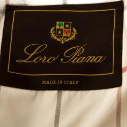 Pre Owned Loro Piana Midnight Blue Cotton Double Breasted Coat XS