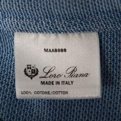 Pre Owned Loro Piana Blue Textured Cotton Long Sleeve Shirt XXL