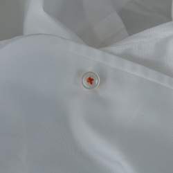 Pre Owned Loro Piana White Cotton Oxford Button Front André Shirt L