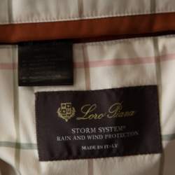 Pre Owned Loro Piana Navy Blue Wool Storm System Bomber Jacket XL