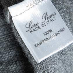 Pre Owned Loro Piana Grey Cashmere Crewneck Sweater L