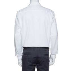 Loro Piana White Cotton Long Sleeve Shirt XL