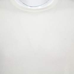 Pre Owned Loro Piana Off White Knit Crew Neck Jumper L
