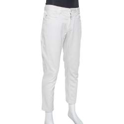 Pre Owned Loro Piana Light Grey Denim Tapered Leg Jeans XXL
