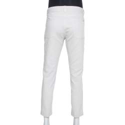 Pre Owned Loro Piana Light Grey Denim Tapered Leg Jeans XXL