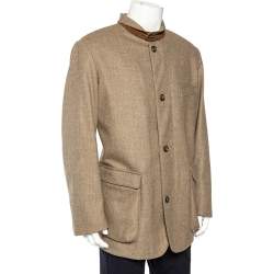 Pre Owned Loro Piana Storm System Beige Wool & Cashmere Jacket XXL 