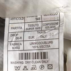 Pre Owned Loro Piana Striped Black Wool Canvas Suit L 