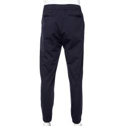 Pre Owned Loro Piana Navy Blue Wool Coulisse Joggers XXL 