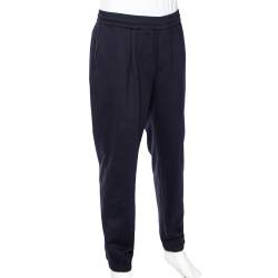 Pre Owned Loro Piana Navy Blue Wool Coulisse Joggers XXL 