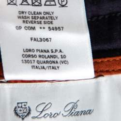 Pre Owned Loro Piana Navy Blue Wool Coulisse Joggers XXL 