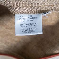 Pre Owned Loro Piana Beige Linen Single Breasted Blazer XXL