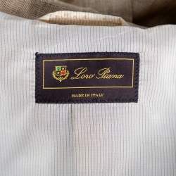 Pre Owned Loro Piana Beige Linen Single Breasted Blazer XXL