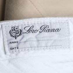 Pre Owned Loro Piana Beige Stretch Cotton Chino Trousers XXL