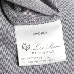Pre Owned Loro Piana Purple Cotton Cashmere Button Front Shirt M
