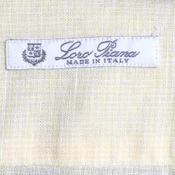 Pre Owned Loro Piana Yellow Linen Button Down Shirt M