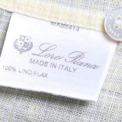 Pre Owned Loro Piana Yellow Linen Button Down Shirt M