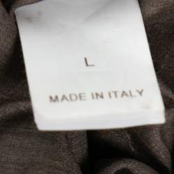 Pre Owned Loro Piana Blue Checkered Wool Sleeveless Puffer Jacket L