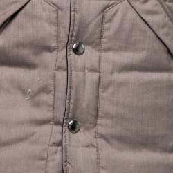 Pre Owned Loro Piana Blue Checkered Wool Sleeveless Puffer Jacket L