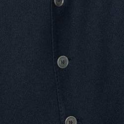 Pre Owned Loro Piana Dark Blue Wool Button Front Jacket M