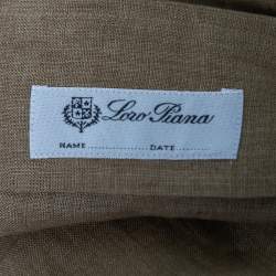 Pre Owned Loro Piana Brown Linen Button Front Shirt M