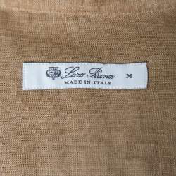 Pre Owned Loro Piana Brown Linen Button Front Shirt M