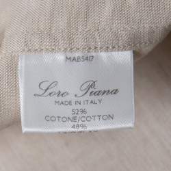 Pre Owned Loro Piana Beige Cotton & Linen Button Front Shirt M