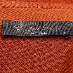 Pre Owned Loro Piana Brown Cotton Pique Polo T-Shirt M