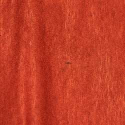 Pre Owned Loro Piana Orange Linen Short Sleeve Polo T-Shirt L