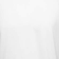 Pre Owned Loro Piana White Cotton Short Sleeve Crewneck T-Shirt L